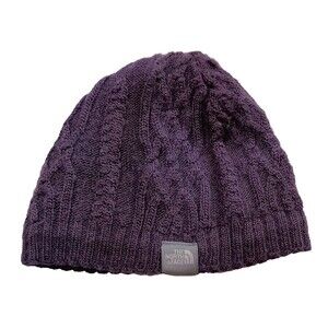 The North Face Cable Minna Beanie in Eggplant Purple One Size Winter Casual Cozy